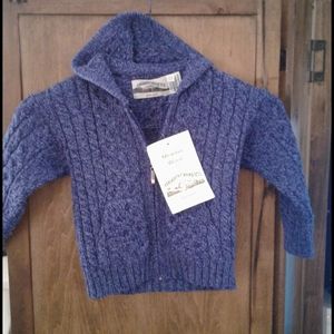 Child's sweater - royal blue Merino wool